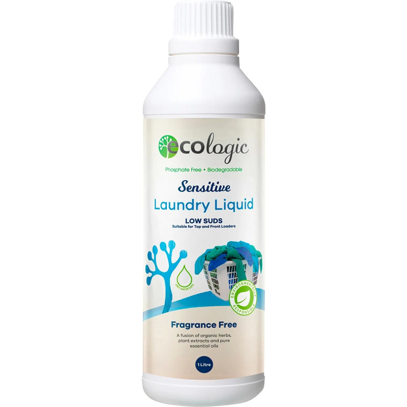 Sensitive (Fragrance Free) Laundry Liquid 1L by ECOLOGIC