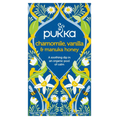 Chamomile, Vanilla & Manuka Honey Tea Bags (20) by PUKKA