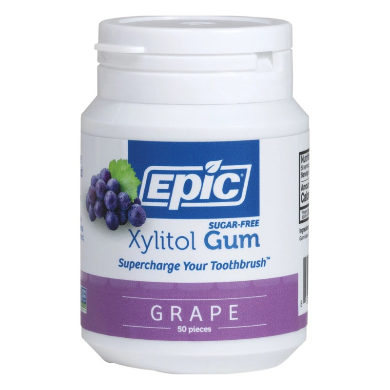 Xylitol Chewing Gum Grape 50 Pieces by EPIC Xylitol Chewing Gum Grape 50 Pieces by EPIC