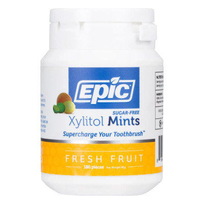 Xylitol Mints Fresh Fruit 180 Pieces by EPIC
