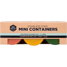 Stainless Steel Mini Containers Autumn (3 x 60ml) by EVER ECO