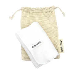 Muslin Facial Cloths with Cotton Wash Bag (2 pack) by EVER ECO