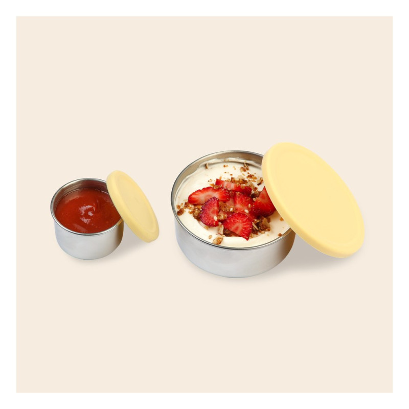 Stainless Steel Leakproof Snack Pods (Set of 2) Buttercup by EVER ECO Stainless Steel Leakproof Snack Pods (Set of 2) Buttercup by EVER ECO
