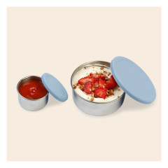 Stainless Steel Leakproof Snack Pods (Set of 2 ) Cove by EVER ECO