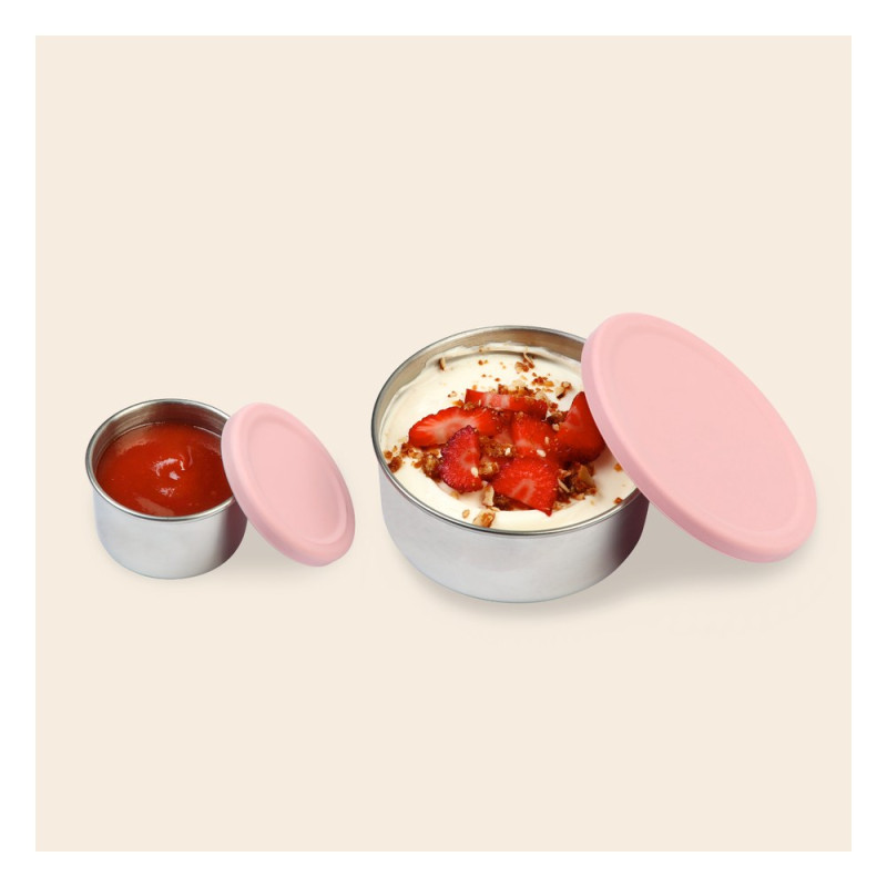 Stainless Steel Leakproof Snack Pods (Set of 2) Sorbet by EVER ECO Stainless Steel Leakproof Snack Pods (Set of 2) Sorbet by EVER ECO