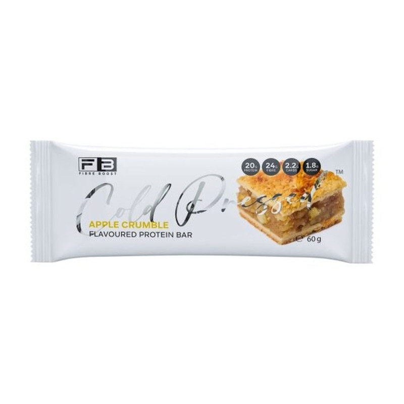 Cold Pressed Whey Protein Bar Apple Crumble 60g by FIBREBOOST Cold Pressed Whey Protein Bar Apple Crumble 60g by FIBREBOOST