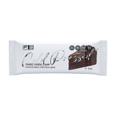 Cold Pressed Whey Protein Bar Choc Chip 60g by FIBREBOOST
