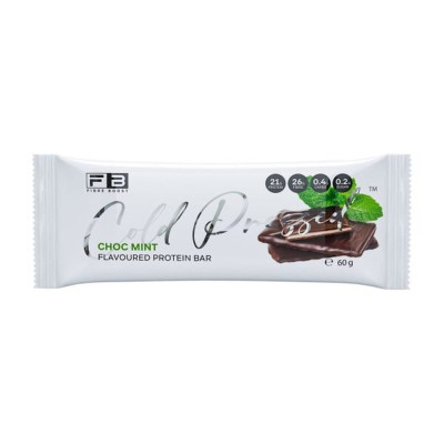 Cold Pressed Whey Protein Bar Choc Mint 60g by FIBREBOOST