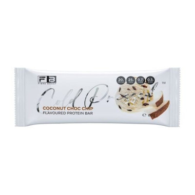 Cold Pressed Whey Protein Bar Coconut Choc Chip 60g by FIBREBOOST