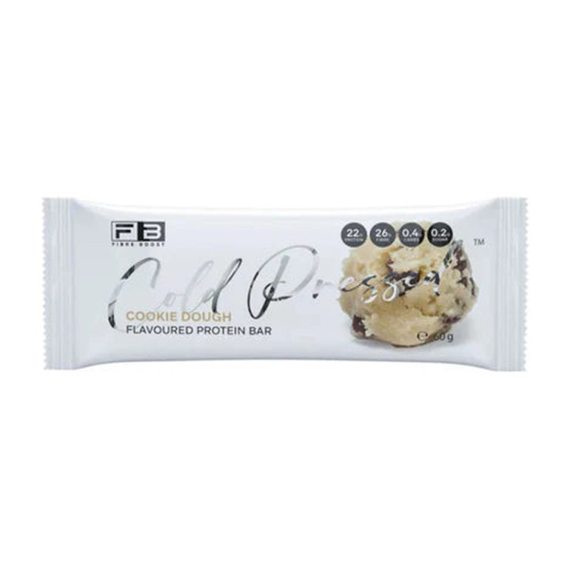 Cold Pressed Whey Protein Bar Cookie Dough 60g by FIBREBOOST Cold Pressed Whey Protein Bar Cookie Dough 60g by FIBREBOOST