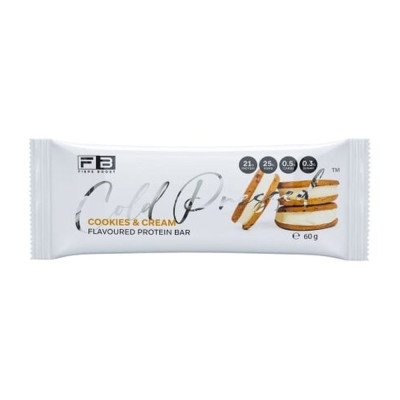 Cold Pressed Whey Protein Bar Cookies & Cream 60g by FIBREBOOST