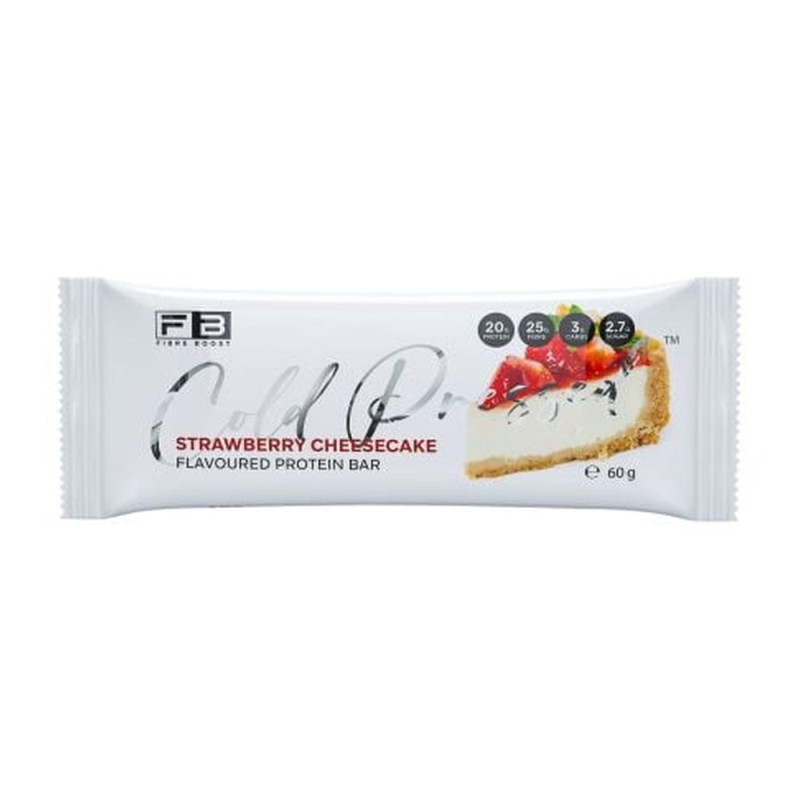 Cold Pressed Whey Protein Bar Strawberry Cheesecake 60g by FIBREBOOST Cold Pressed Whey Protein Bar Strawberry Cheesecake 60g by FIBREBOOST