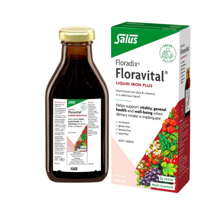 Floravital Liquid Iron Plus 250ml by FLORADIX Floravital Liquid Iron Plus 250ml by FLORADIX