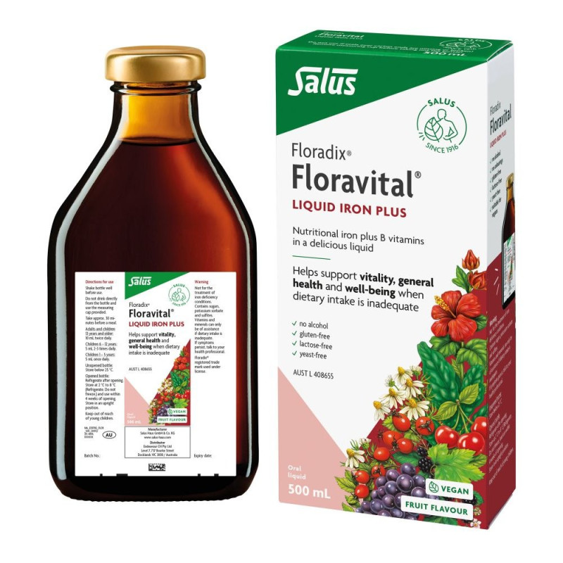 Floravital Liquid Iron Plus 500ml by FLORADIX Floravital Liquid Iron Plus 500ml by FLORADIX