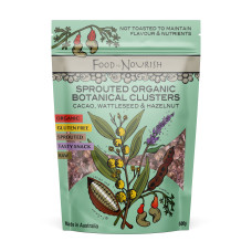 Botanical Breakfast Clusters Cacao, Wattleseed & Hazelnut 500g by FOOD TO NOURISH