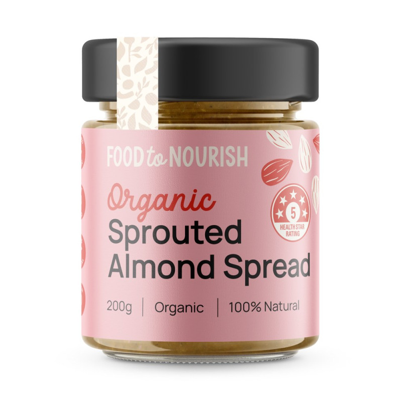 Sprouted Almond Spread 200g by FOOD TO NOURISH Sprouted Almond Spread 200g by FOOD TO NOURISH