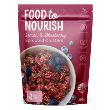 Sprouted Clusters Lemon & Blueberry 400g by FOOD TO NOURISH