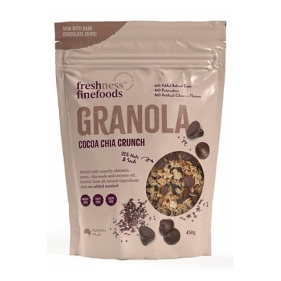 Cocoa Chia Crunch Granola 370g by FRESHNESS FINEFOODS