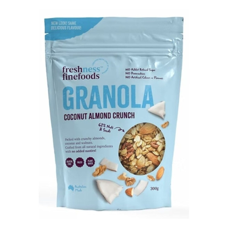 Coconut Almond Crunch Granola 300g by FRESHNESS FINEFOODS Coconut Almond Crunch Granola 300g by FRESHNESS FINEFOODS