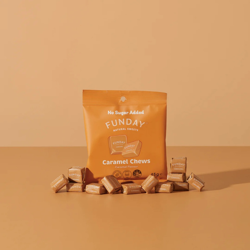 Caramel Chews No Added Sugar 45g by FUNDAY