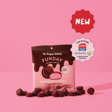 Dark Chocolate Coated Strawberry Bites No Added Sugar 50g by FUNDAY