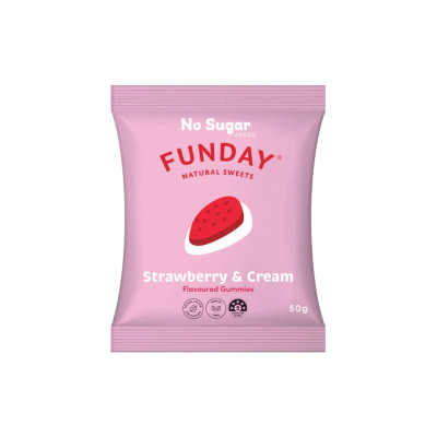 Strawberry & Cream Gummies 50g by FUNDAY