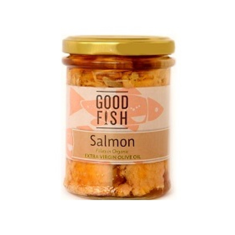 Salmon Olive Oil Jar 195g by GOOD FISH Salmon Olive Oil Jar 195g by GOOD FISH