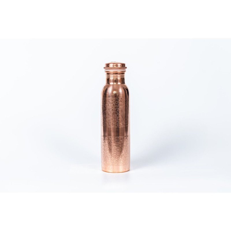 Copper Water Bottle Hand Carved 950ml Mesmerise by GOODLY GOSH Copper Water Bottle Hand Carved 950ml Mesmerise by GOODLY GOSH