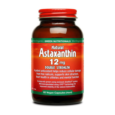 Astaxanthin 12mg (60 Capsules) by GREEN NUTRITIONALS