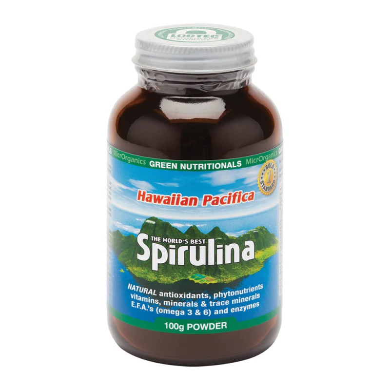 Hawaiian Pacifica Spirulina Powder 100g by GREEN NUTRITIONALS Hawaiian Pacifica Spirulina Powder 100g by GREEN NUTRITIONALS