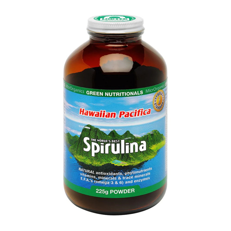 Hawaiian Pacifica Spirulina Powder 225g by GREEN NUTRITIONALS Hawaiian Pacifica Spirulina Powder 225g by GREEN NUTRITIONALS