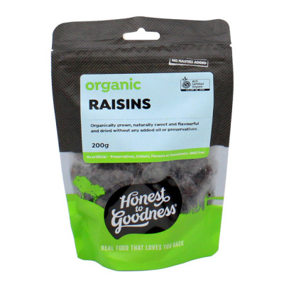 Organic Raisins 200g by HONEST TO GOODNESS