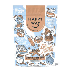 Vegan Protein Cinnamon Bun 500g by HAPPY WAY