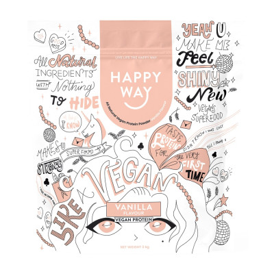 Vegan Protein Powder Vanilla 2kg by HAPPY WAY