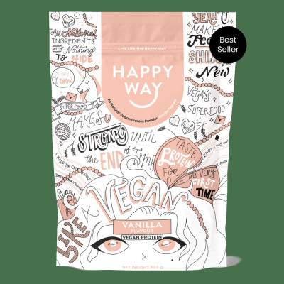 Vegan Protein Powder Vanilla 1kg by HAPPY WAY