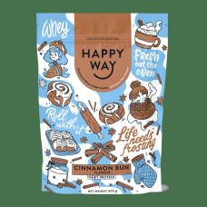 Whey Protein Cinnamon Bun 500g by HAPPY WAY
