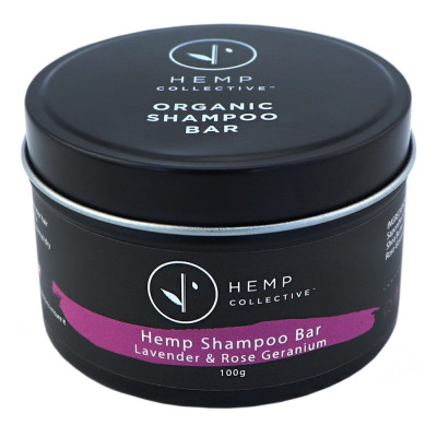 Hemp Shampoo Bar - Lavender & Rose Geranium 100g by HEMP COLLECTIVE