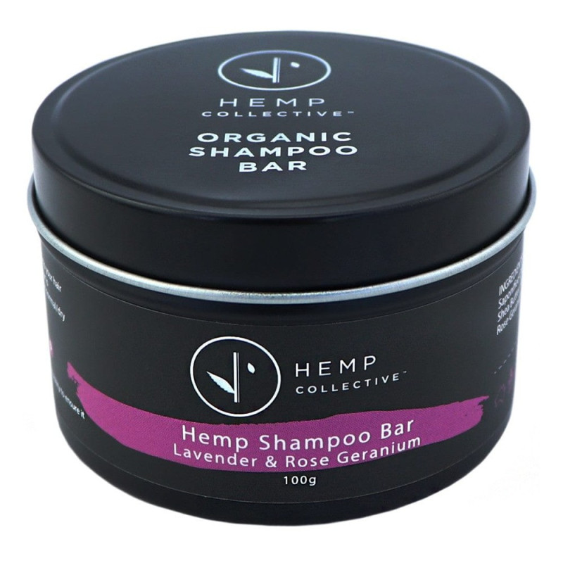 Hemp Shampoo Bar - Lavender & Rose Geranium 100g by HEMP COLLECTIVE