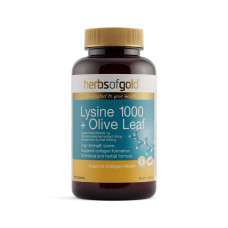 Lysine 1000 + Olive Leaf Tablets (100) by HERBS OF GOLD