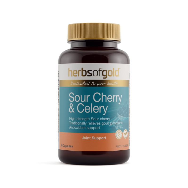 Sour Cherry & Celery Capsules (60) by HERBS OF GOLD Sour Cherry & Celery Capsules (60) by HERBS OF GOLD