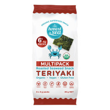Roasted Seaweed Snack Teriyaki Multipack 6x5g by HONEST SEA
