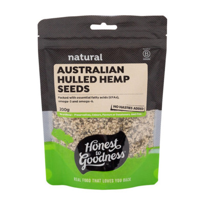 Australian Hulled Hemp Seeds 200g by HONEST TO GOODNESS