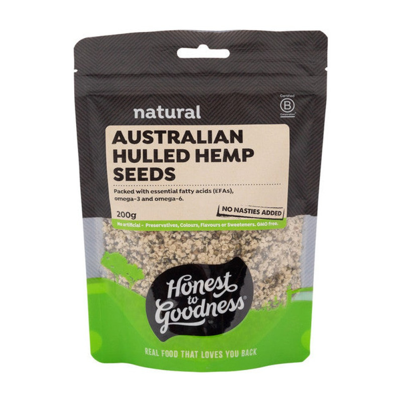Australian Hulled Hemp Seeds 200g by HONEST TO GOODNESS