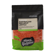 Australian Red Split Lentils 1.2kg by HONEST TO GOODNESS