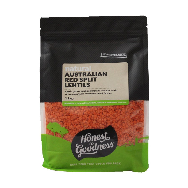 Australian Red Split Lentils 1.2kg by HONEST TO GOODNESS Australian Red Split Lentils 1.2kg by HONEST TO GOODNESS