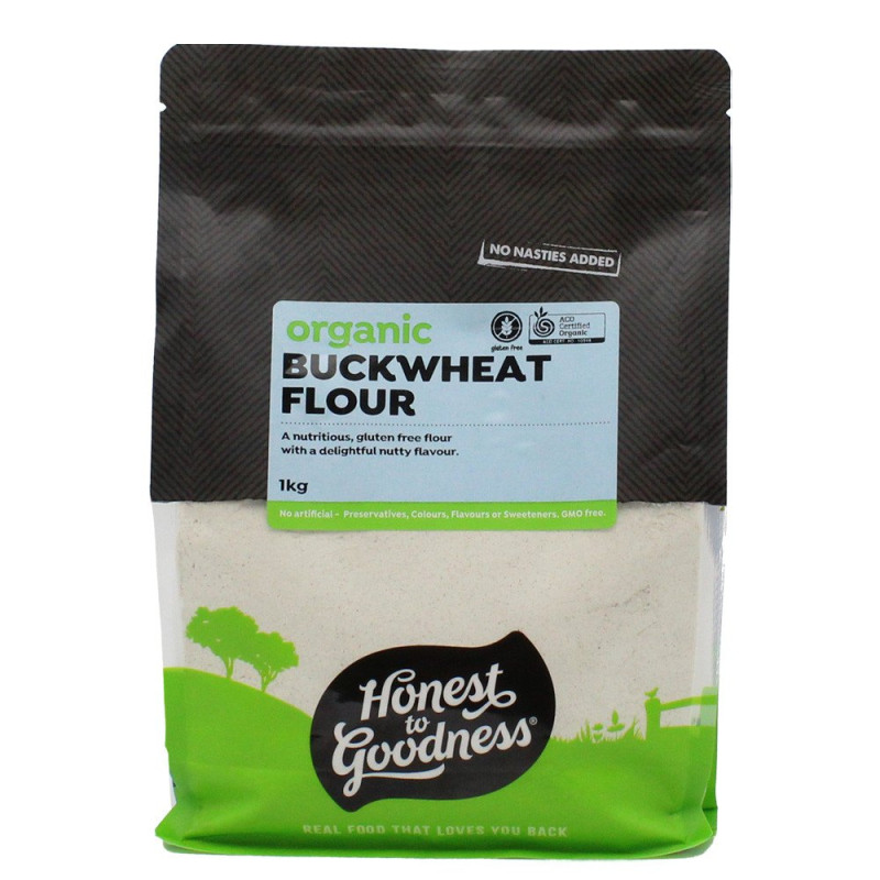 Buckwheat Flour Organic 1kg by HONEST TO GOODNESS Buckwheat Flour Organic 1kg by HONEST TO GOODNESS