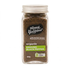Ground Black Pepper 60g by HONEST TO GOODNESS