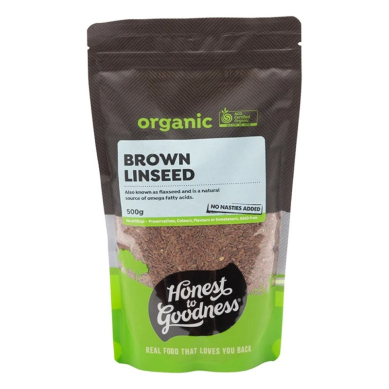 Organic Brown Linseed 500g by HONEST TO GOODNESS Organic Brown Linseed 500g by HONEST TO GOODNESS