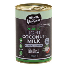 Organic Light Coconut Milk 400ml by HONEST TO GOODNESS
