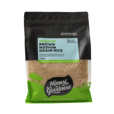 Organic Medium Grain Brown Rice 1.5kg by HONEST TO GOODNESS